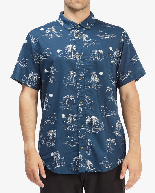 Billabong Sundays Mini Woven Shirt - Navy Mens Shirt
