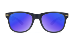KnockAround Fort Knocks Matte Black Moonshine Blue Polarized Sunglasses Sunglasses