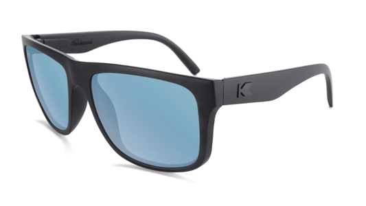 Knockaround Torrey Pines Polarized Sunglasses - Matte on Black Sky Blue sunglasses
