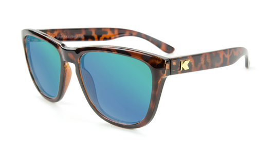 Knockaround Premiums Glossy Tortoise Shell Green Moonshine Polarized Sunglasses Sunglasses