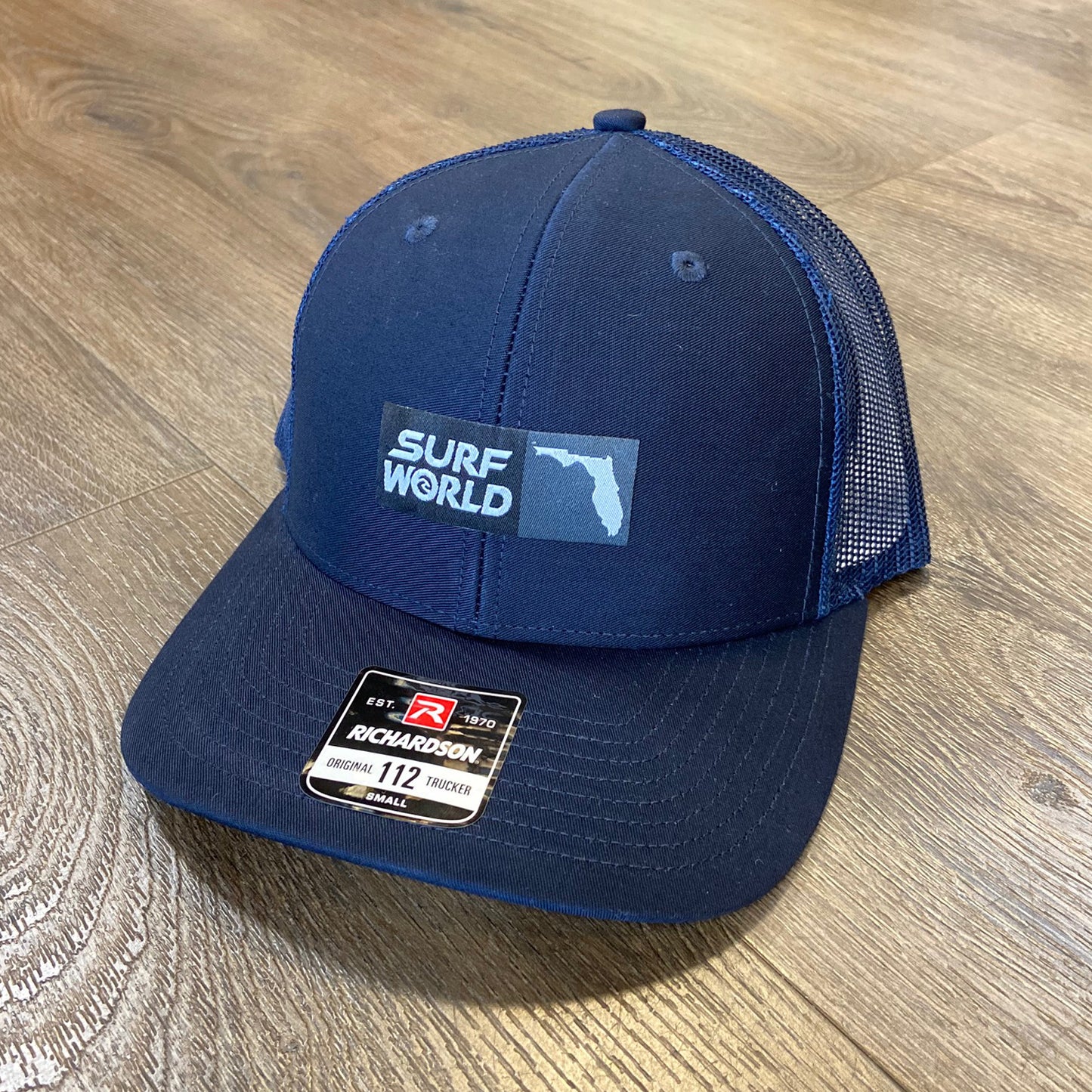 Surf World Florida Patch Trucker Hat Hats Solid Navy