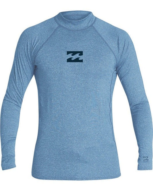 Billabong All Day Wave Performance Fit LS Mens Rashguard - Royal Heather Rashguard Sun Protection