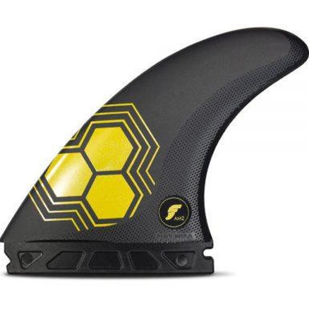 Futures AM2 Alpha Thruster Fins Large - Carbon Yellow Fins