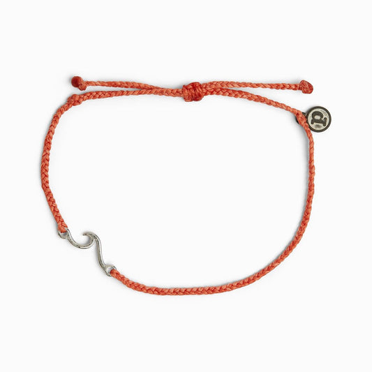 Puravida Shoreline Anklet Silver - Coral Jewelry