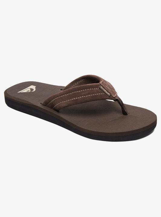 Quiksilver Carver Suede Sandals Chocolate Mens Footwear