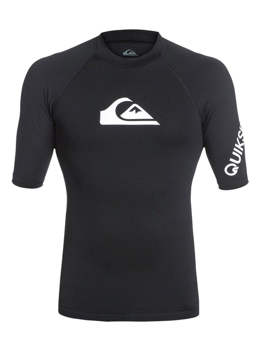 Quiksilver All Time Short Sleeve Rashguard in Black Rashguard