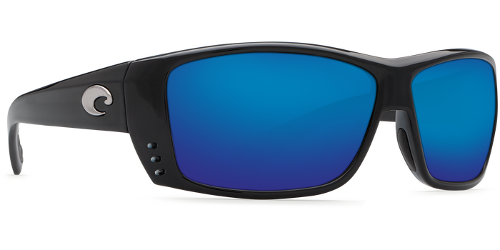 Costa Cat Cay Black Blue Mirror 580G Glass Polarized Sunglasses Sunglasses