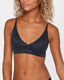 RVCA Run Wild Cross Back Bikini Top womens swimwear
