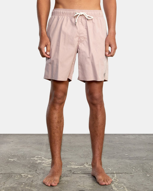 RVCA OPPOSITES 17" ELASTIC SHORT - Pale Mauve Mens Boardshorts