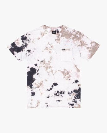 RVCA Manic Tie Dye Crew Tee - Pale Mauve Mens Shirt