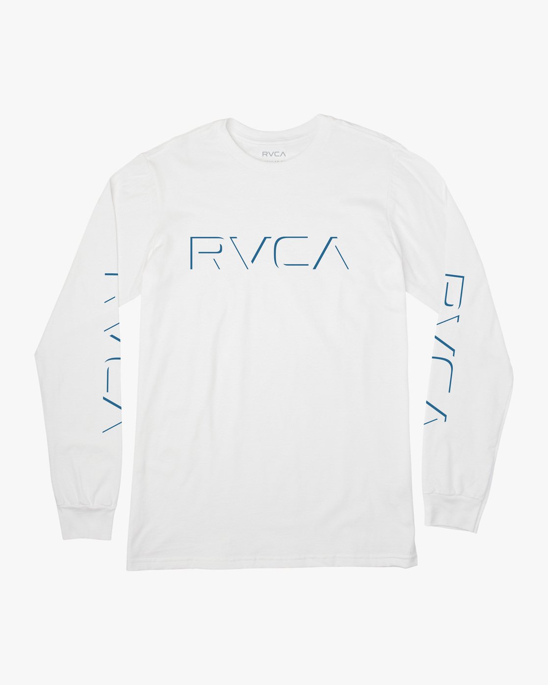 RVCA Drop Shadow Long Sleeve Tee - White Mens Longsleeve Tee