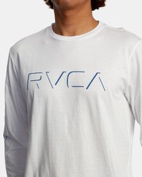 RVCA Drop Shadow Long Sleeve Tee - White Mens Longsleeve Tee