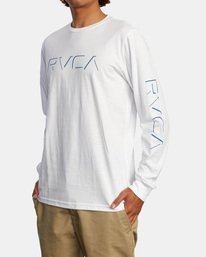 RVCA Drop Shadow Long Sleeve Tee - White Mens Longsleeve Tee