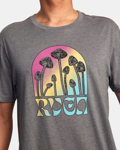 RVCA Dream Field Mushroom's Men's Tee - Smoke Mens T Shirt