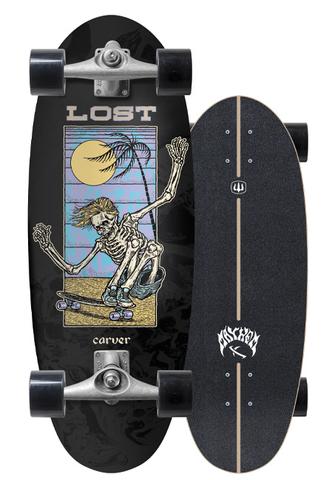 Carver Lost Bean Bag 28" CX Raw Complete Skateboard Complete Skateboard