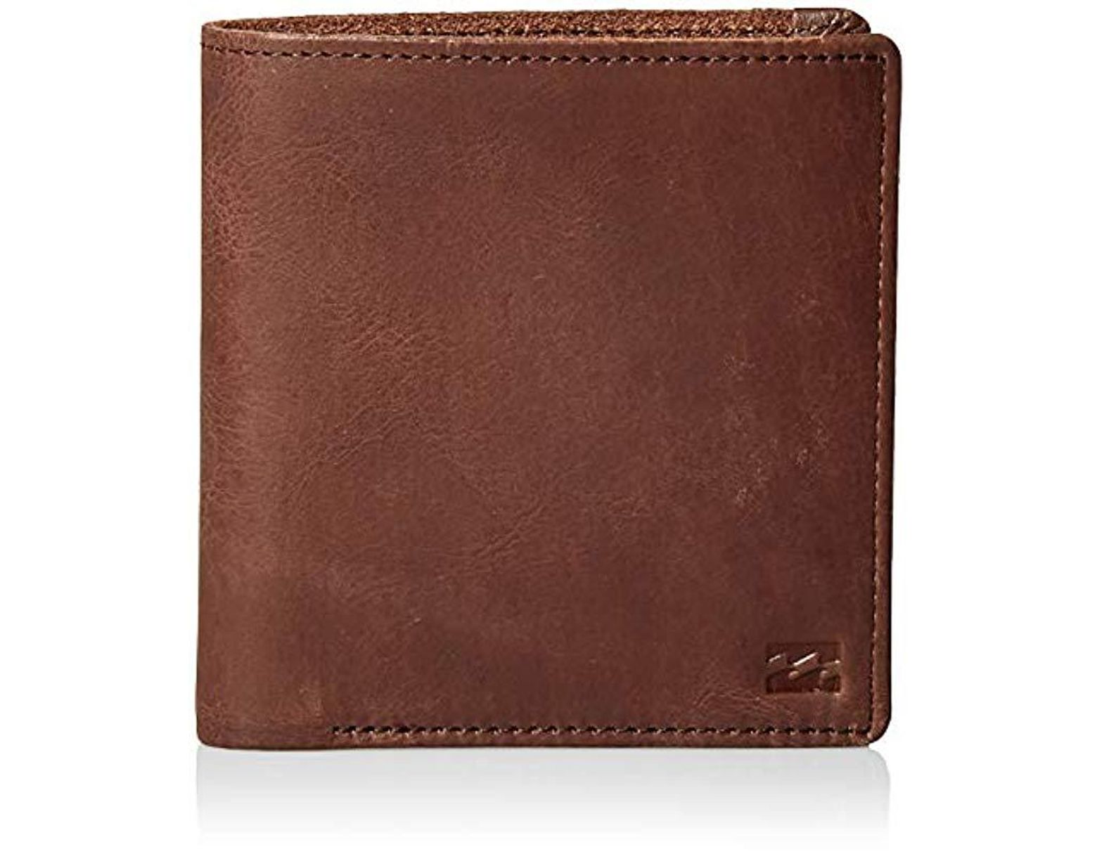 Billabong Gaviotas Natural Leather Wallet - Black - Brown wallet
