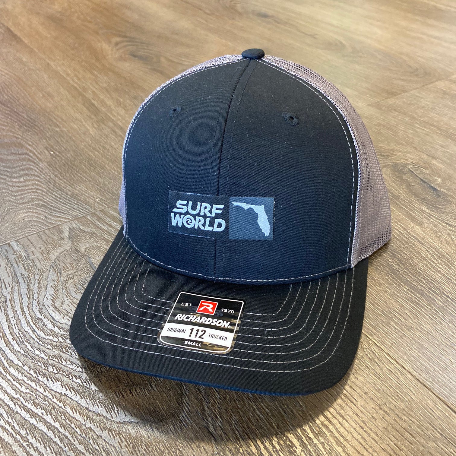 Surf World Florida Patch Trucker Hat Hats Black Grey