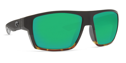Costa Bloke Black / Tort frame Green Mirror 580P Lens Polarized Sunglasses