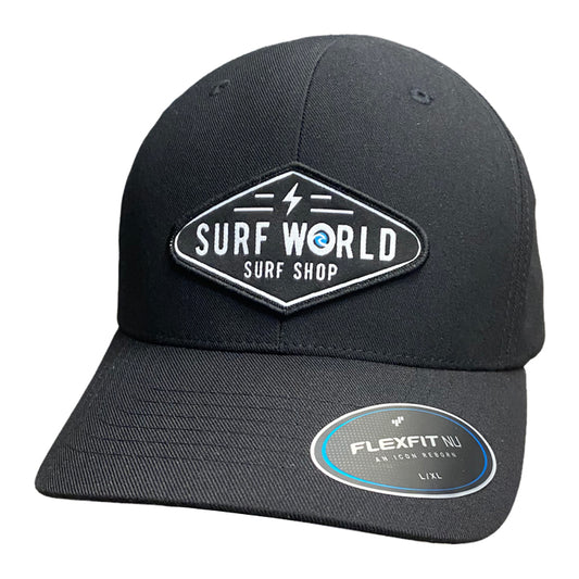 Surf World Boltz Flexfit NU 2022 Hat - Black Mens Hat