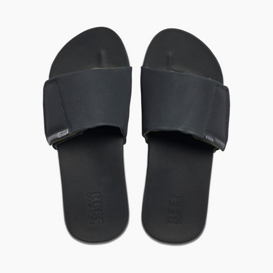 Reef Cushion Bounce Slide Mens Slide Sandals - Black Mens Footwear