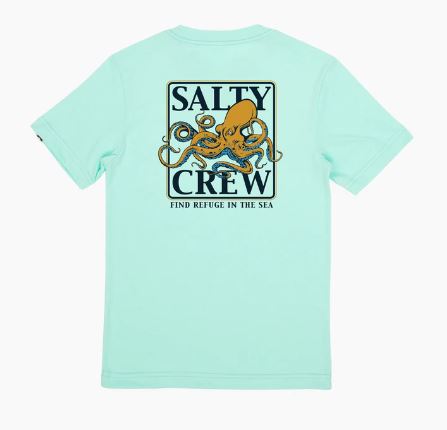 Salty Crew Ink Slinger Boys S/s Tee - Seafoam Boys T Shirt