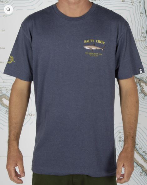 Salty Crew Bruce Premium S/S Tee - Harbor Heather Grey Mens T Shirt