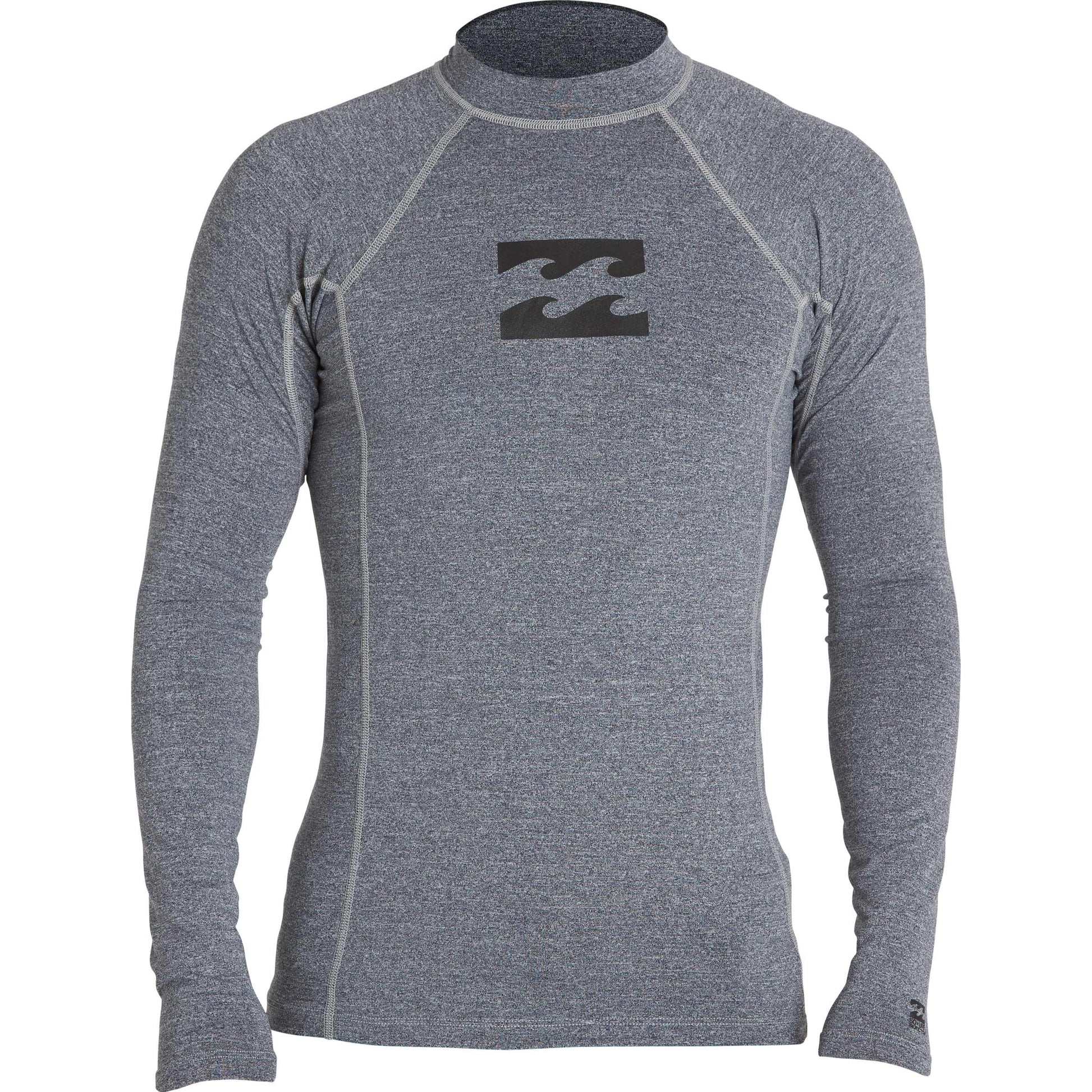 Billabong Boys All Day Wave Performance Fit Long Sleeve Lycra - Grey Heather boys rashguard