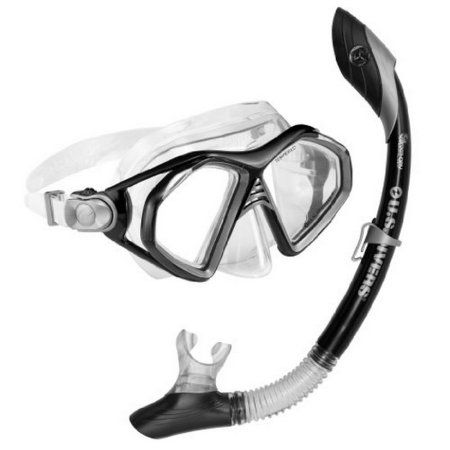 US Diver Unisex Admiral LX, Island Dry Premium Snorkeling Combo snorkel