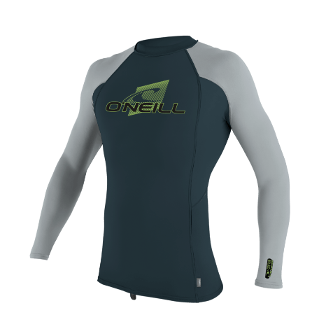 O'Neill Youth Premium LS Rash Guard - Cadet Blue Grey 4174 youth rashguard