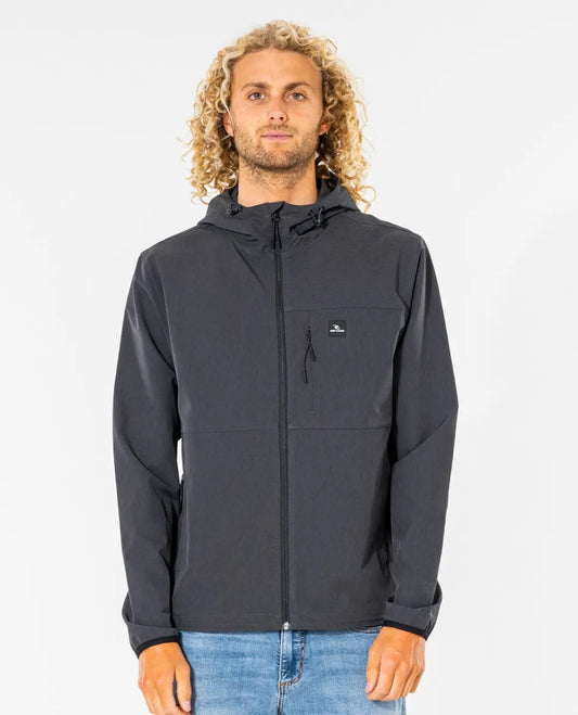 Ripcurl Elite Anti-Series Zip Through Jacket - Black Heather mens jacket