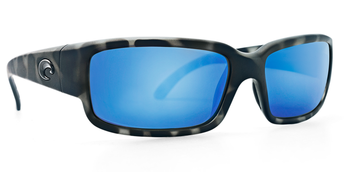 Costa Caballito Tiger Shark Camo Frame Ocearch Blue Mirror Glass Lens Sunglasses