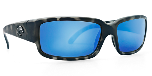 Costa Caballito Tiger Shark Camo Frame Ocearch Blue Mirror Glass Lens Sunglasses