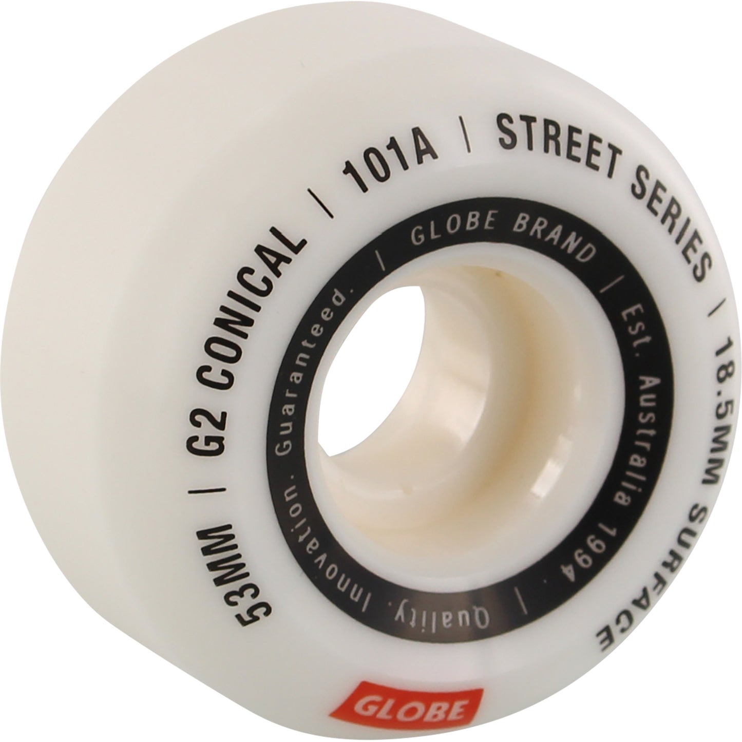 Globe G2 Conical Street Wheel 101a Skateboard Wheels - White Skate Wheels