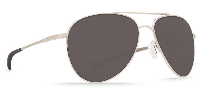Costa Cook Brushed Palladium Gray Lens 580P Polarized Sunglasses Sunglasses