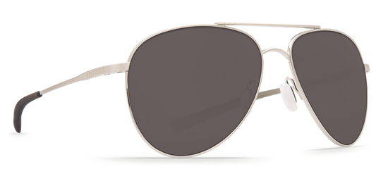 Costa Cook Brushed Palladium Gray Lens 580P Polarized Sunglasses Sunglasses
