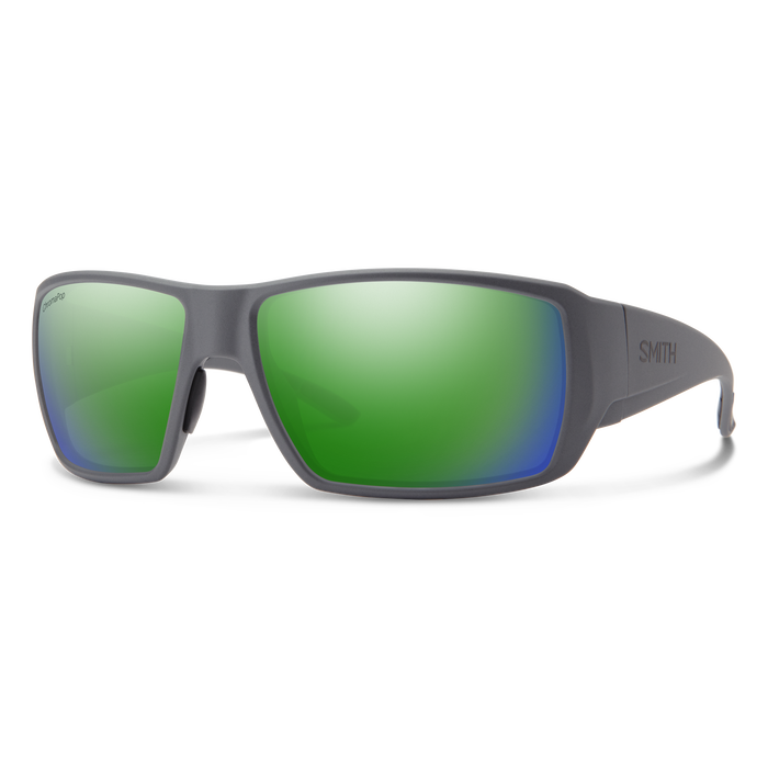 Smith Guide's Choice XL Matte Cement Polarized Green Mirror Glass Lens ChromaPop Sunglasses Sunglasses