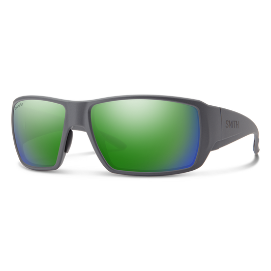 Smith Guide's Choice XL Matte Cement Polarized Green Mirror Glass Lens ChromaPop Sunglasses Sunglasses