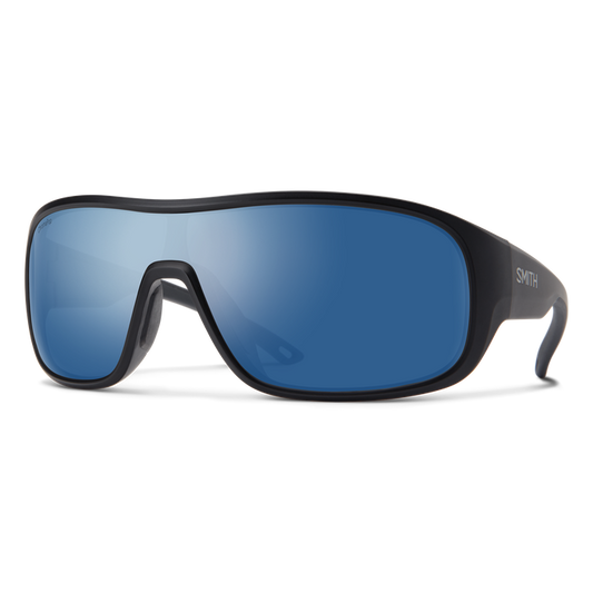 Smith Spinner Matte Black ChromaPop Polarized Blue Mirror Sunglasses