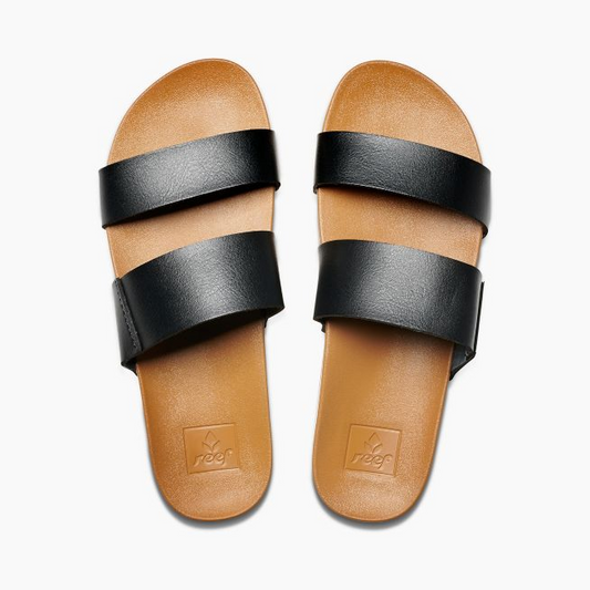 Reef Cushion Bounce Vista Womens Sandal - Black Natural Womens Footwear
