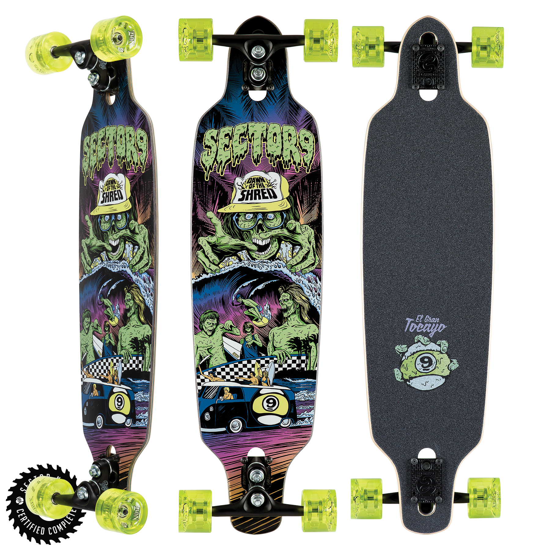 Sector 9 Dawn Of Shred 34" Complete Longboard Skateboard Longboard Complete