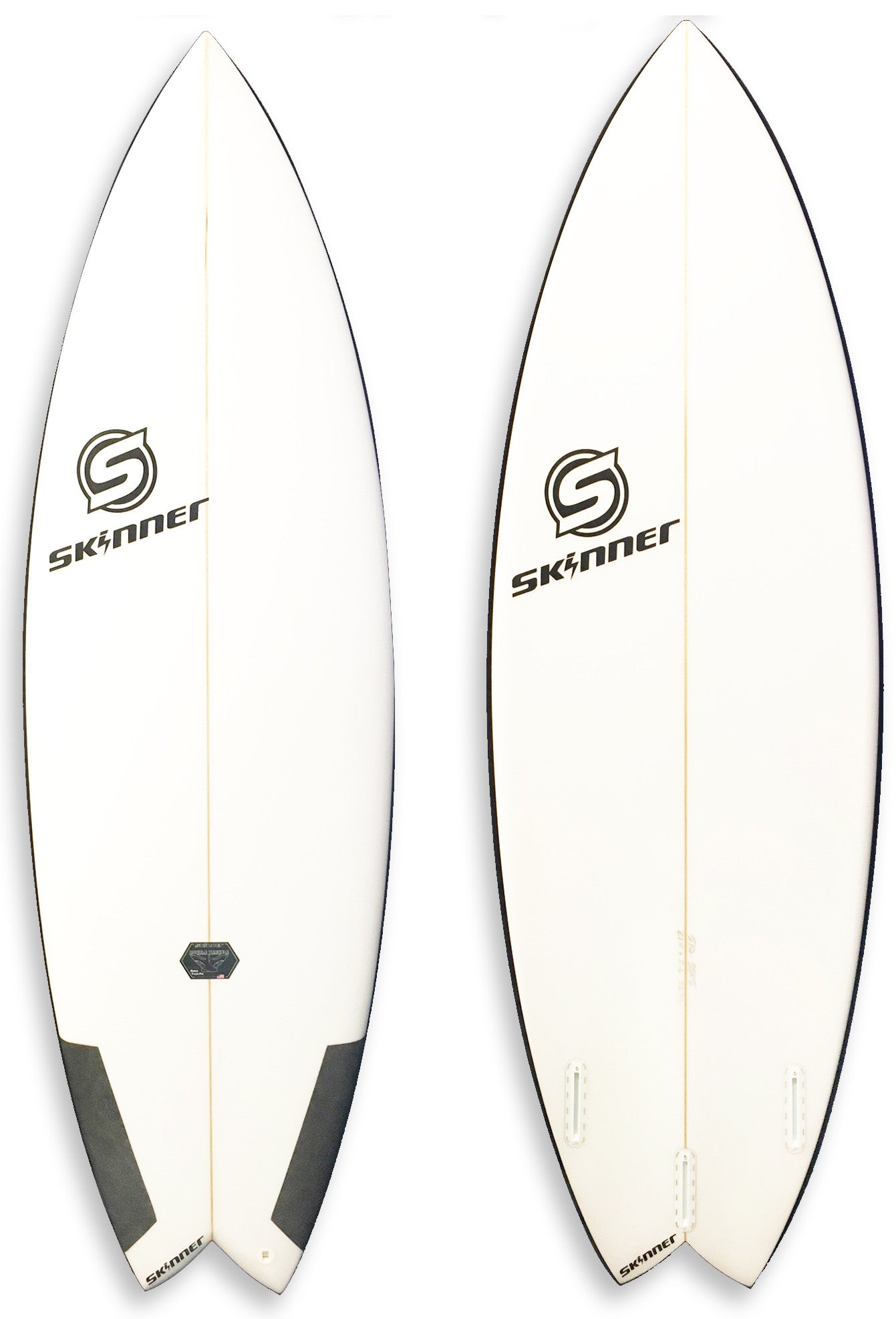 SOLD Skinner Double Trouble Performance Twin Fin+ Surfboard 5'10 x 21" x 2 5/8" 33.3 Liters Surfboard