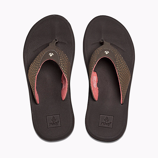 Reef Womens Rover Sandal - Brown/ Coral Womens Footwear