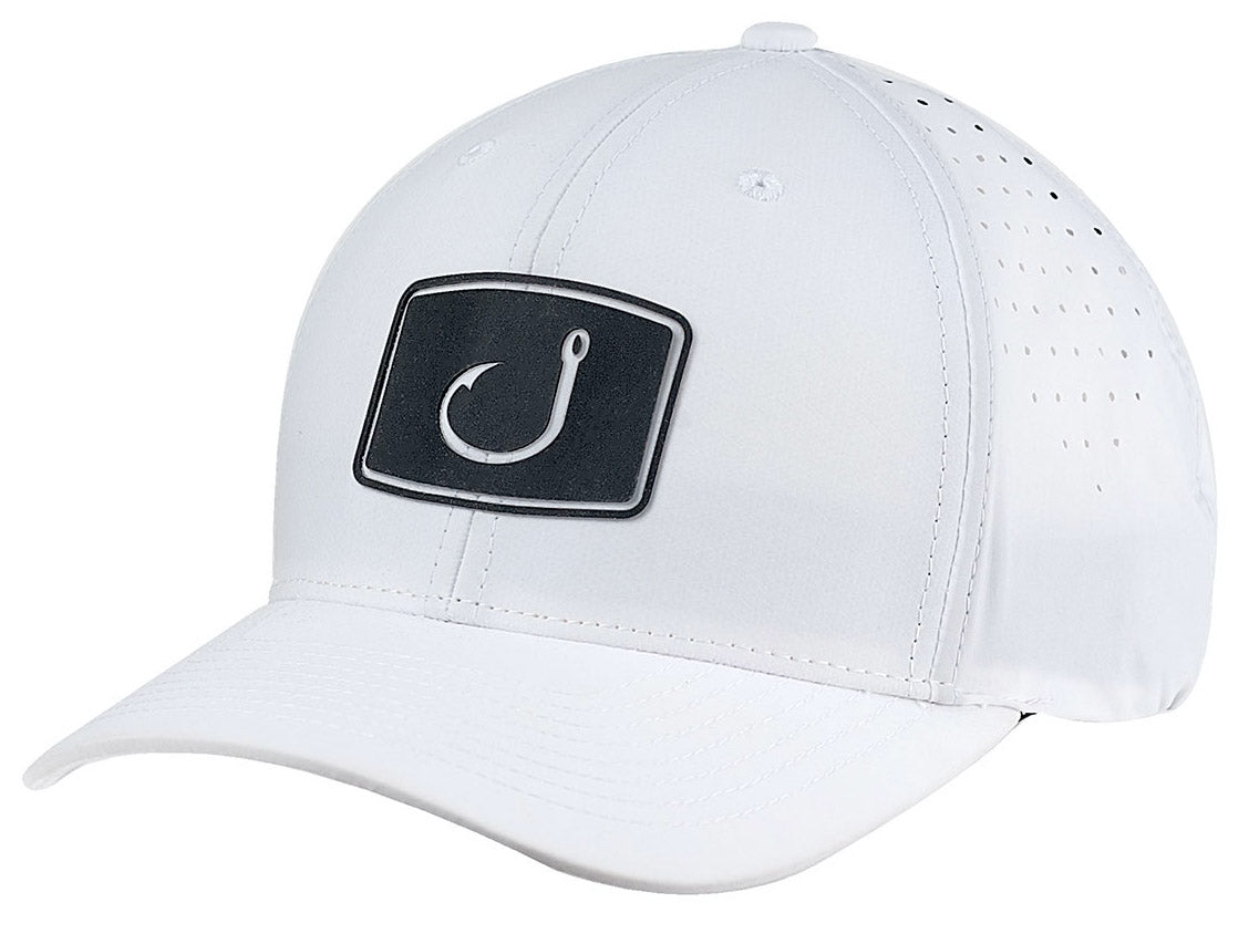 Avid Pro Performance Snap Back Hat - Black - Slate - White Mens Hat White
