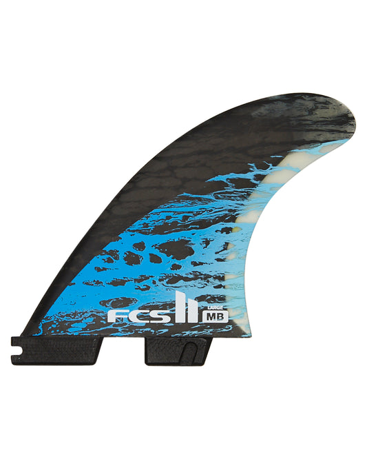 FCS II MB PC Carbon Large Tri Fins - Blue NEW Fins