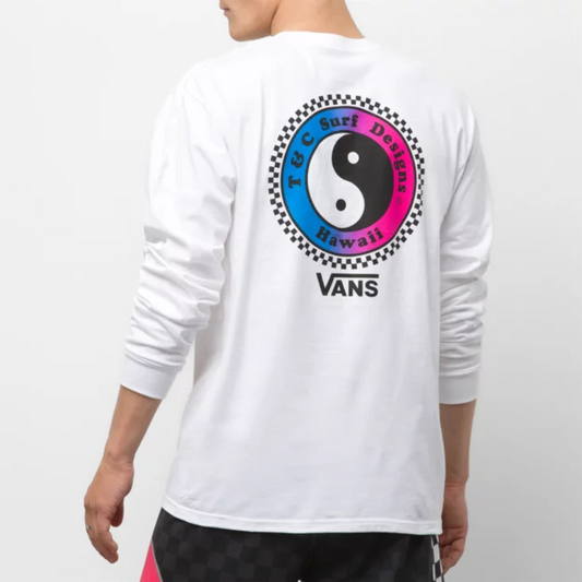 Vans X T&C Longsleeve Tee Shirt - Town and Country - White Mens Longsleeve Tee