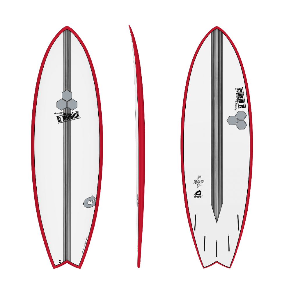 Torq Channel Islands Al Merrick Pod Mod 6'6" Surfboard Surfboard Red Rails