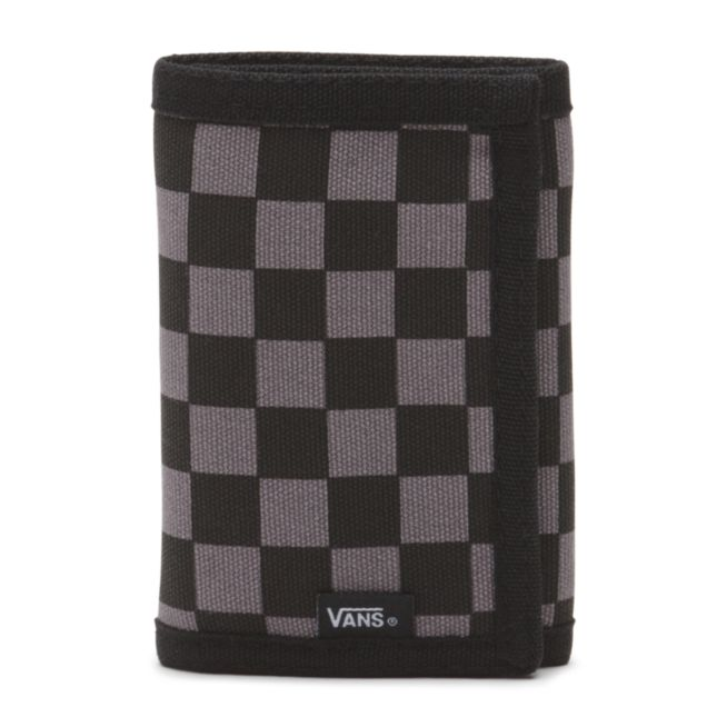 Vans Slipped Velcro Wallet - Black White Checkers wallet Black GunMetal