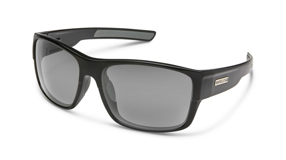 SunCloud Range Polarized Sunglasses - Matte Black Silver Lense Sunglasses blk