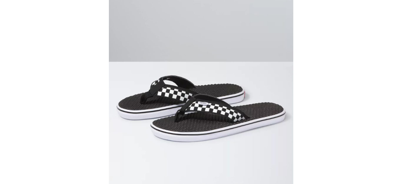 Vans La Costa Lite Sandals - Checkerboard Black / White Mens Footwear