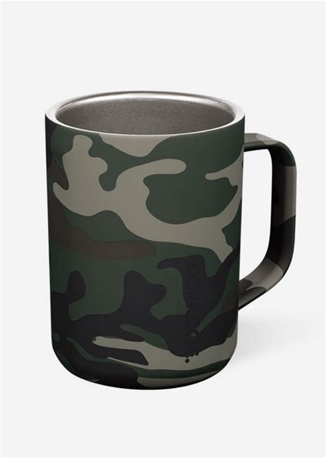 Corkcicle Woodland Camo Canteen, Tumbler, Mug Drinkware